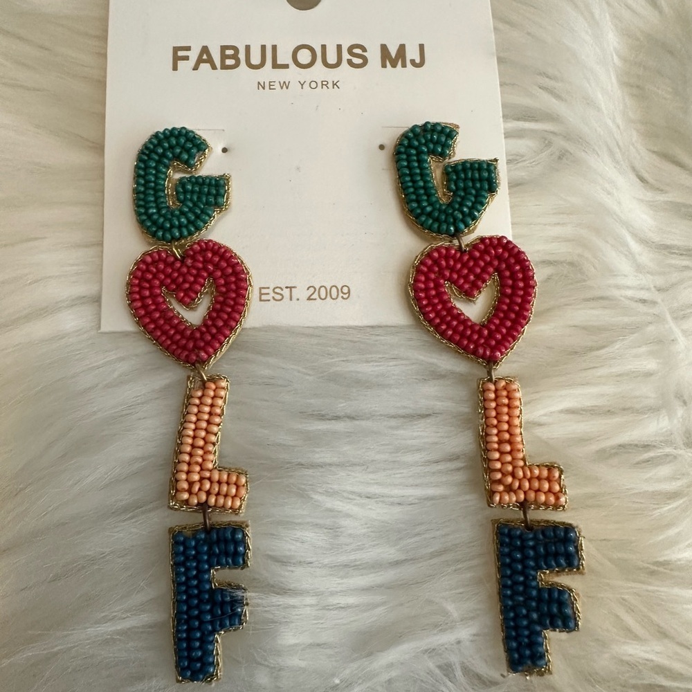 🩷5/$10 GOLF Multicolor Beaded Earrings